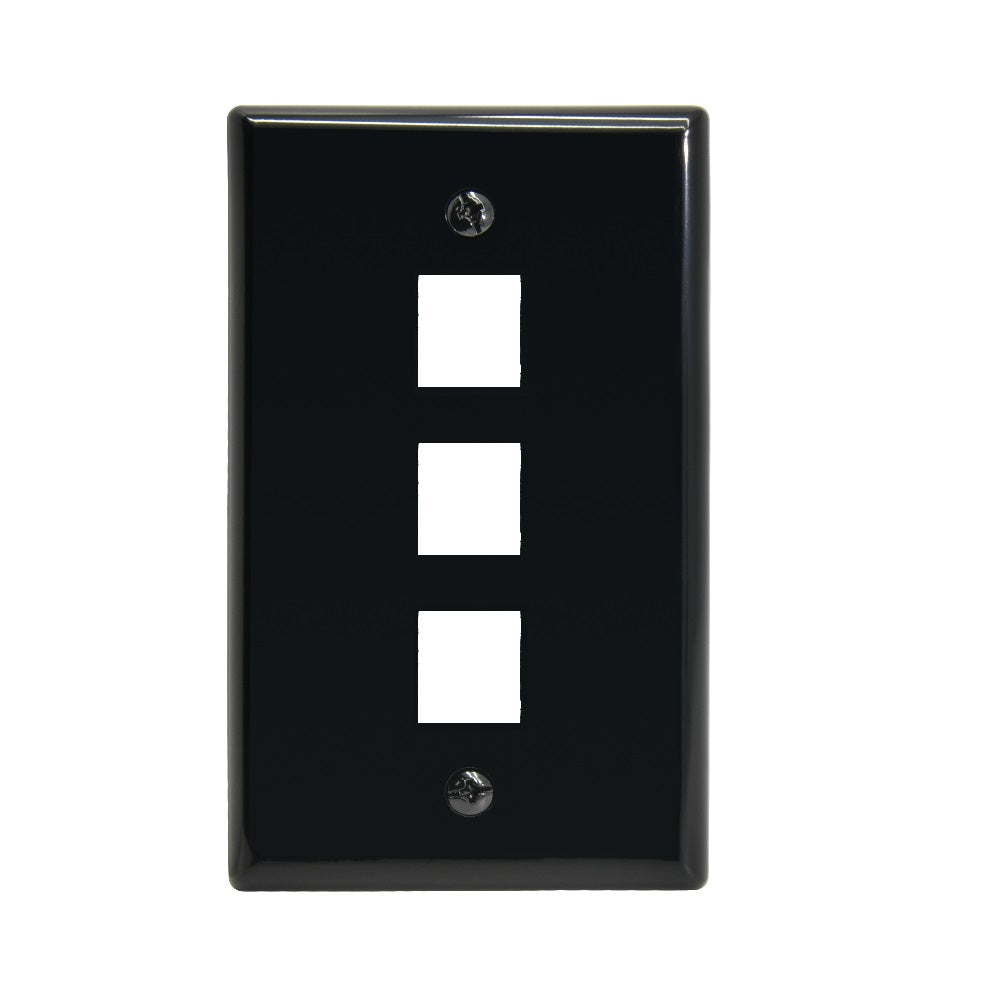 3Port Keystone Wallplate Smooth Face 3Port Keystone Wallplate Smooth Face